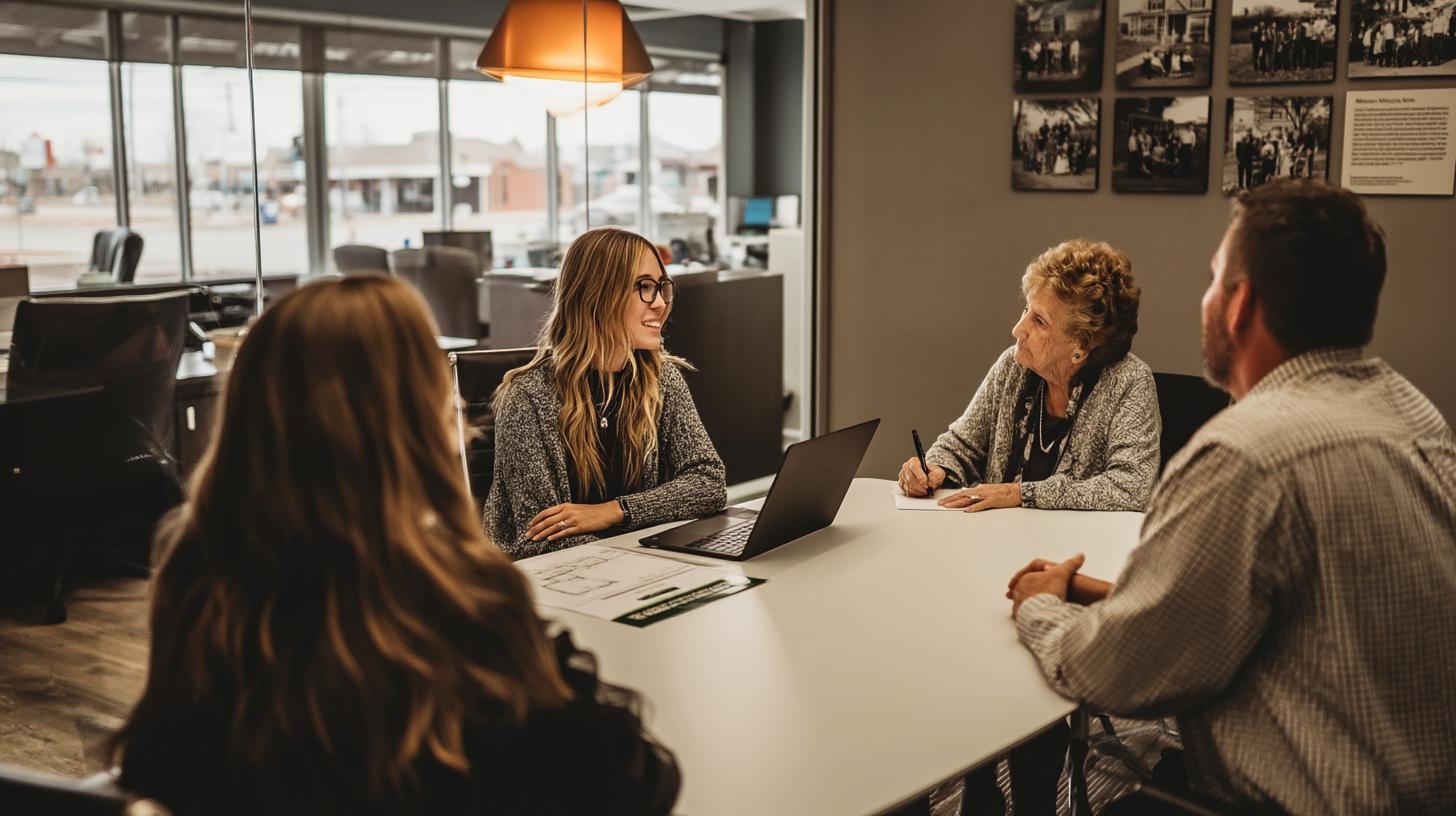 advisor sitting aronud a table