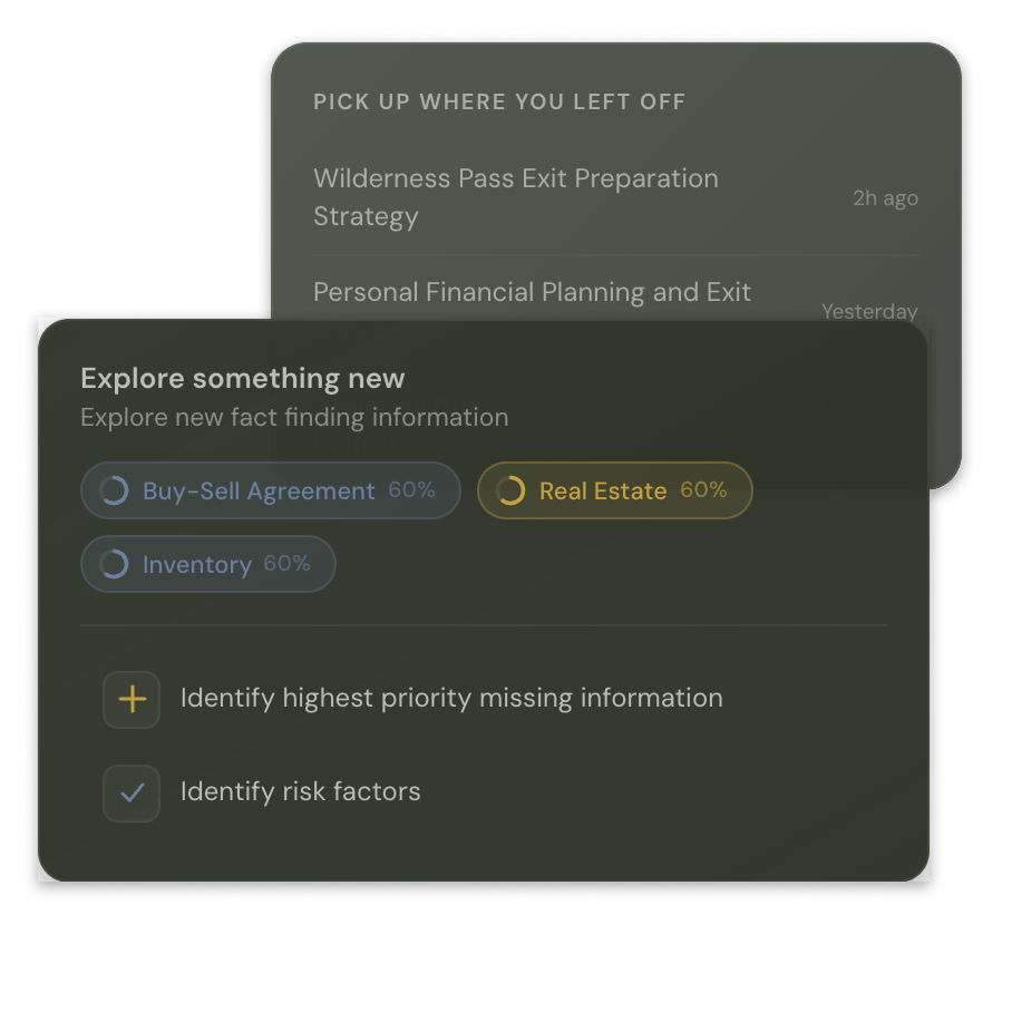 multiple built in prompts for sensemaking